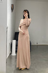 SWAYING/KNIT one-line collar cutout dress SW24SS2L24 pink apricot PS71